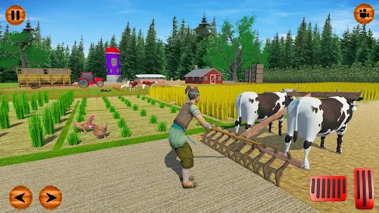 Village Farming Games: Tractor