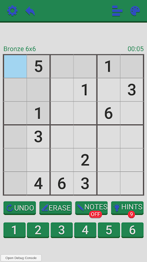 Sudidler: Sudoku 6x6,9x9,12x12 screenshot