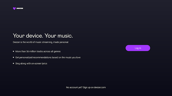 Deezer for Android TV Schermata