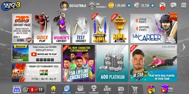 World Cricket Championship 3 MOD APK (Unlimited Money) v3.2.3 3