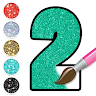 Glitter Number Coloring and Drawing Book APK icon