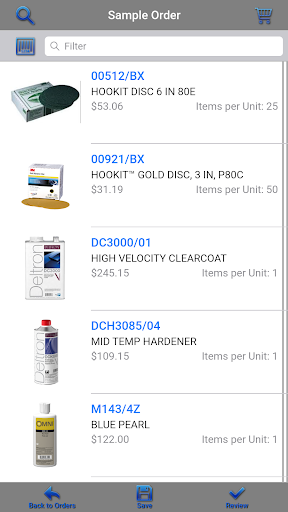 Android application PPG Collision Services USCA screenshort