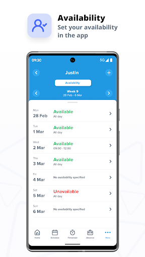 Screenshot of Shiftbase