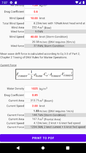 Tug Horsepower Screen 2