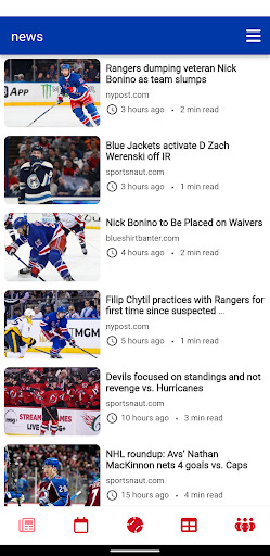 Android application New York Hockey - Rangers Ed. screenshort