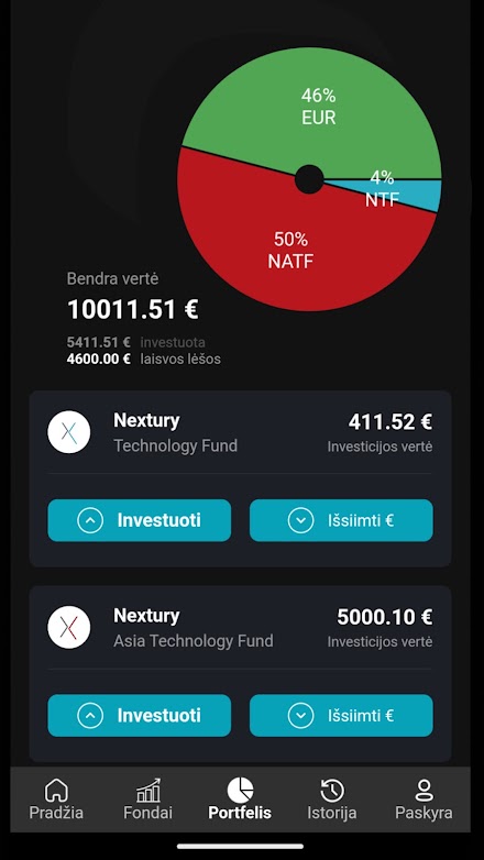 Nextury Funds Screen 2