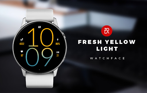 Android application Fresh Yellow Light Watch Face screenshort