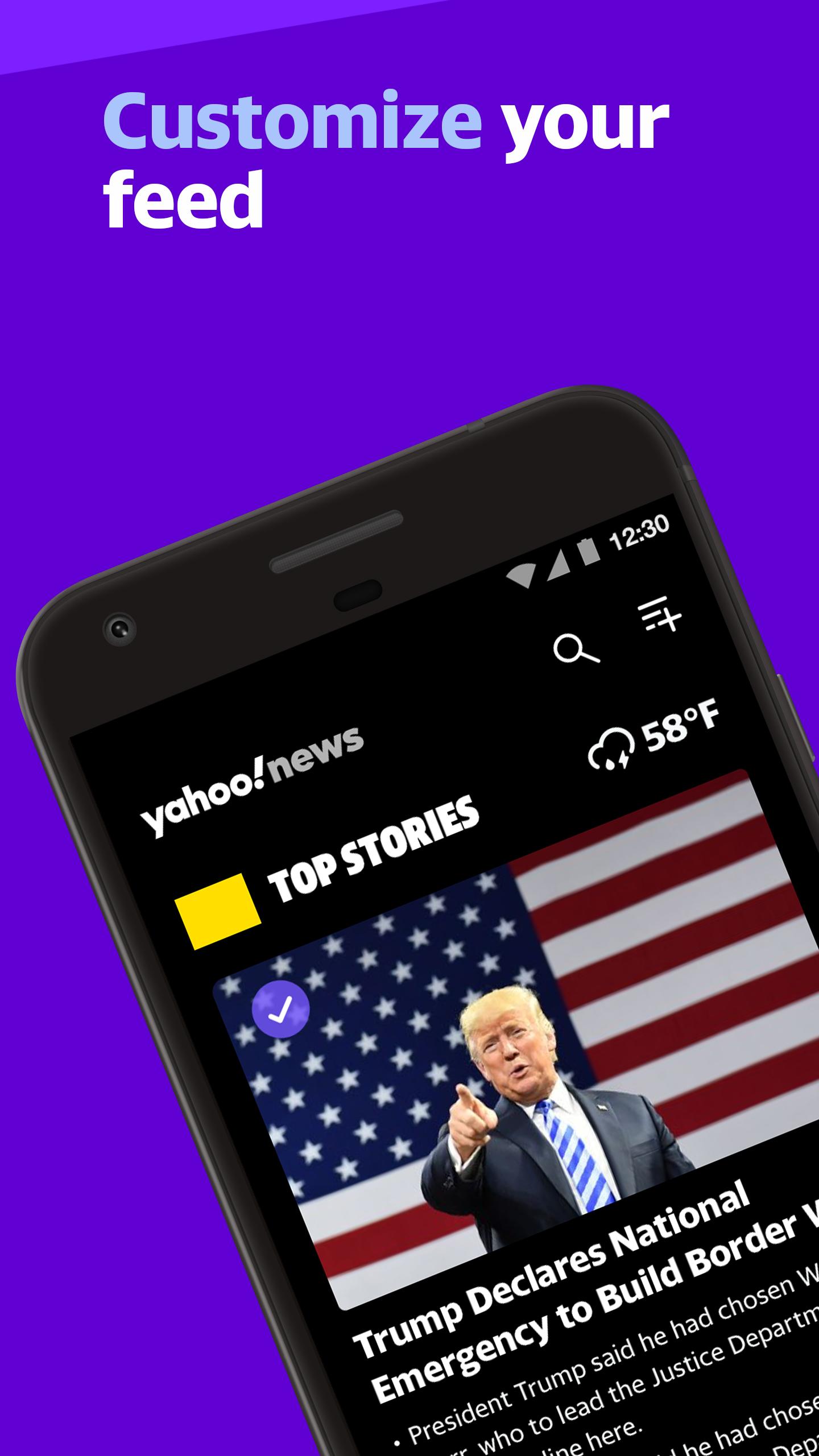 Android application Yahoo News: Breaking & Local screenshort