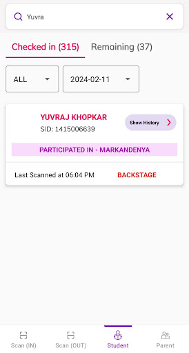 Sri Ma Events Screen 3