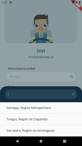 Transapp Driver Screen 2