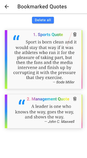 Daily Motivational Quotes App Screen 3
