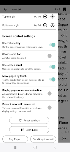 Readbook - Text Viewer Screen 3