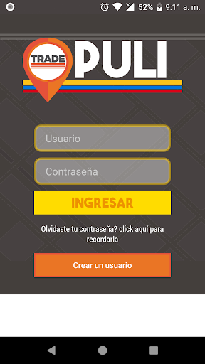 Android application TRADE - Admin screenshort