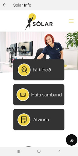 Android application Solar ehf Employee screenshort