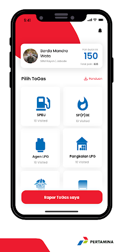 Android application TOGAS PERTAMINA screenshort