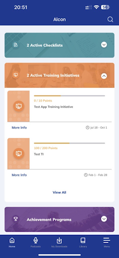 Alcon Learning Academy (ALA) Screen 2