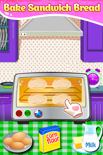 Sandwich Maker Game-Kids Lunch ekran görüntüsü