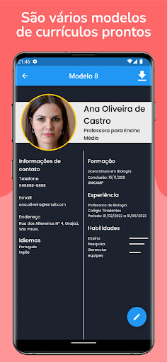 Criador de Currículo Vitae PDF