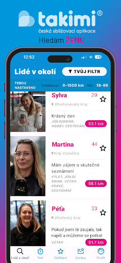 Takimi - Česká Sbližovací App Screen 3