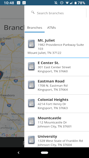 Bank of Tennessee Mobile App Screen 2