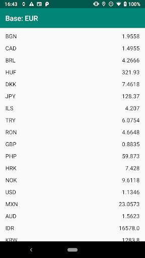 Android application Exchange Rates Viewer 3 screenshort