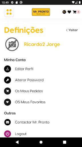 Mr. Pronto Screen 2