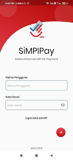 Android application SiMPIPay screenshort