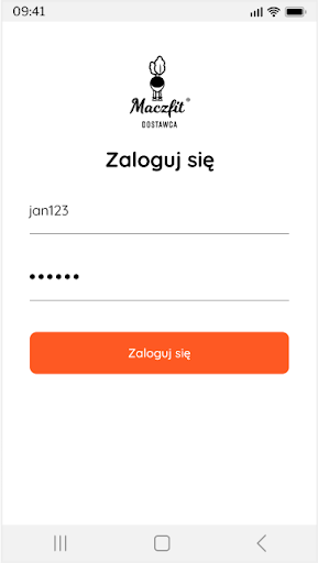 Android application MaczDostawca 2.0 screenshort