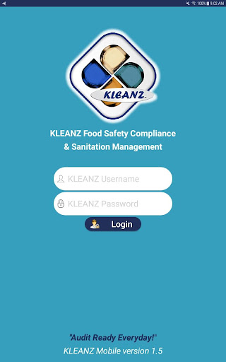 Android application KLEANZ Food Safety Compliance screenshort