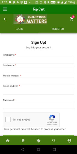 Android application TopCart Lite screenshort