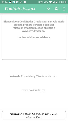 Android application CovidRadar.mx screenshort