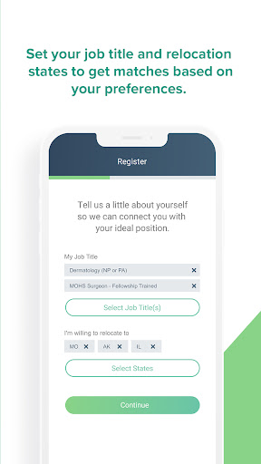 myDermJobs Screen 3