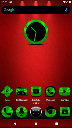 Android application Green and Black Icon Pack screenshort