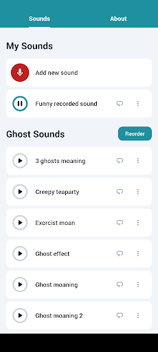 Android application Ghosts Sounds screenshort