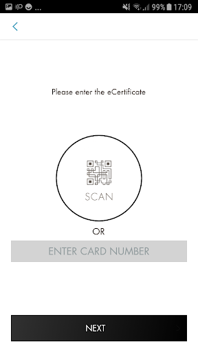 eCertificate Screen 3