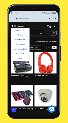 Android application New BD Shop screenshort
