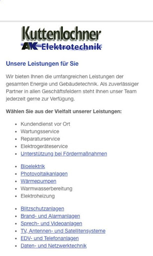Elektrotechnik Kuttenlochner Screen 3