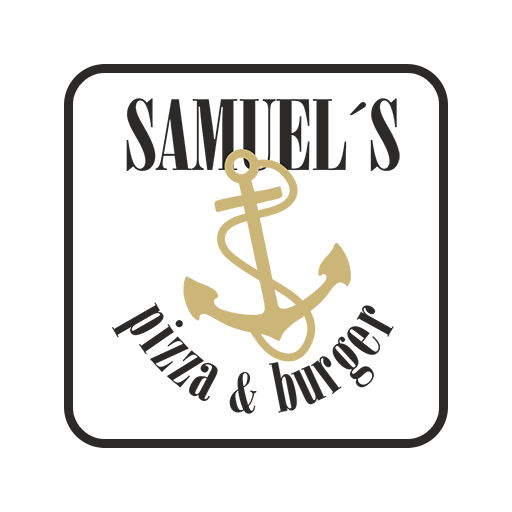 Samuels pizza a burger logo