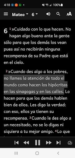 Screenshot of Spanish PDT Bible