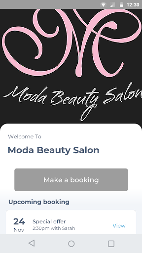 Android application Moda Beauty Salon screenshort