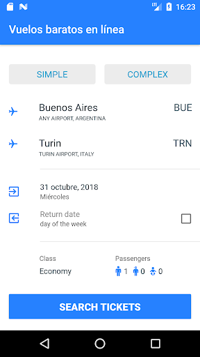 Vista previa de la aplicación