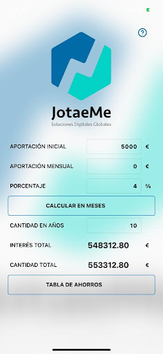 Android application Calculadora Interés Compuesto screenshort