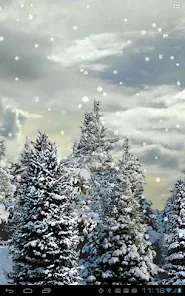 snow falling wallpaper