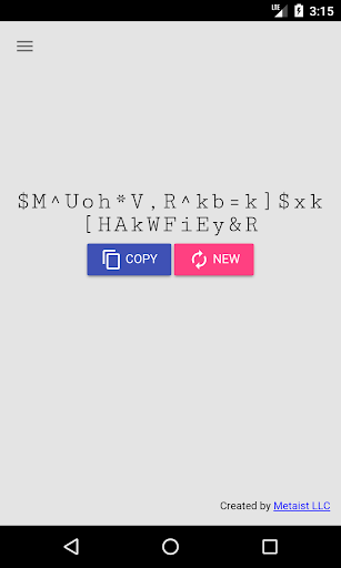 Android application asciiEntropy screenshort
