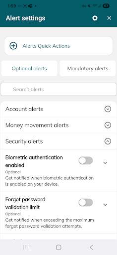 Screenshot of NB|AZ Mobile Banking