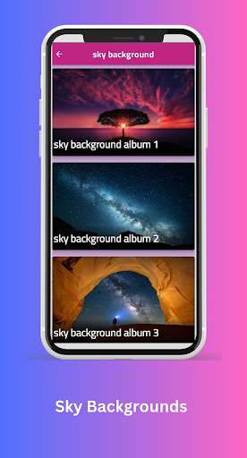 Android application sky background screenshort