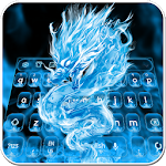 Cover Image of Скачать Blue Fiery Dragon Keyboard Theme 10001007 APK