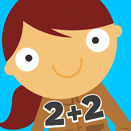 图标图片“动物数学游戏的孩子2 + 2”
