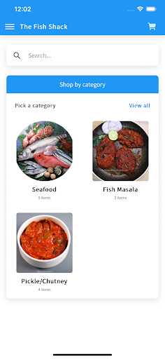 Android application The Fish Shack screenshort