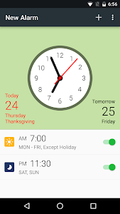 Alarm: Clock with Holidays Unknown